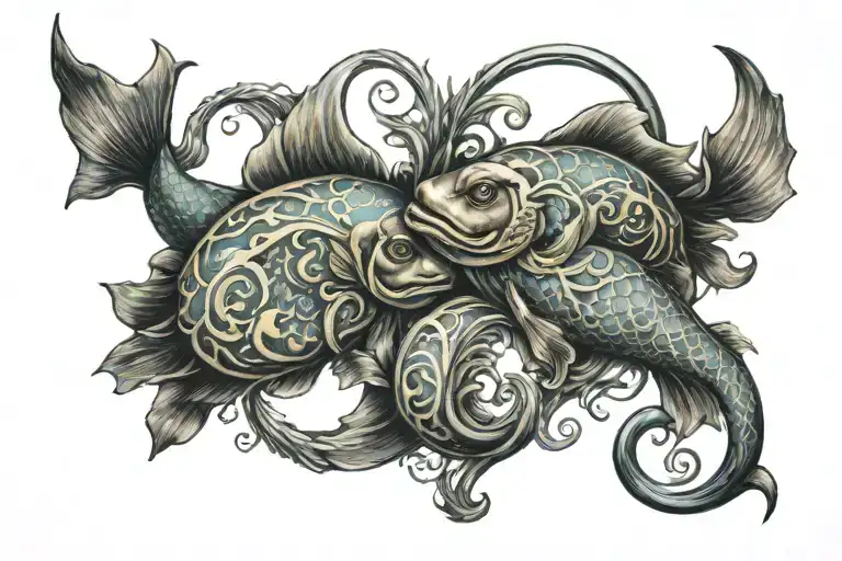 Pisces Zodiac Signs Intertwined