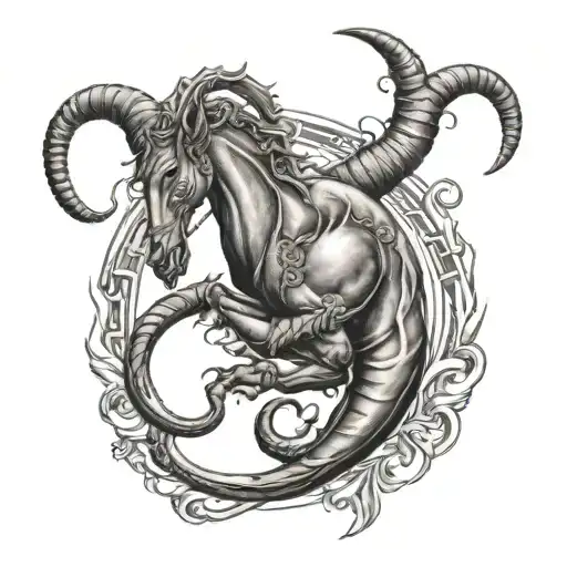 Capricorn And Scorpio Zodiac Symbol