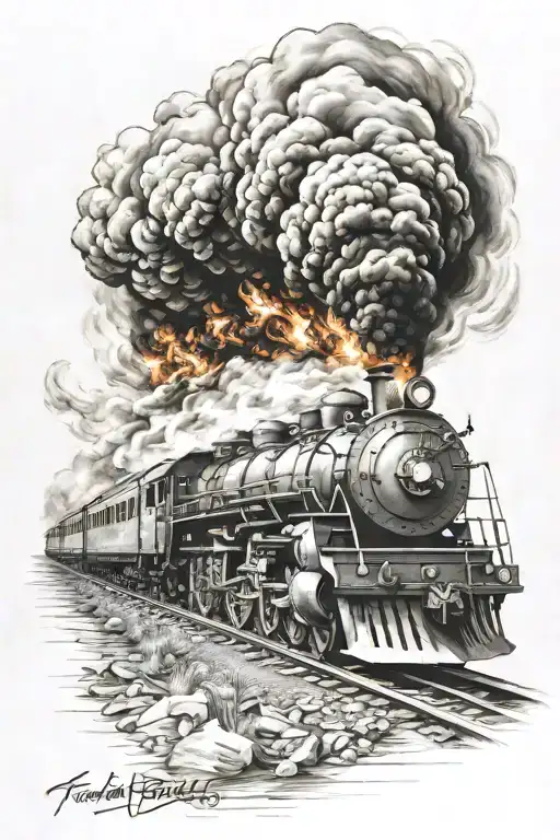 Train On Fire