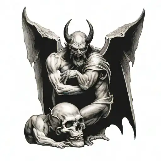 Devil And Angel Holding