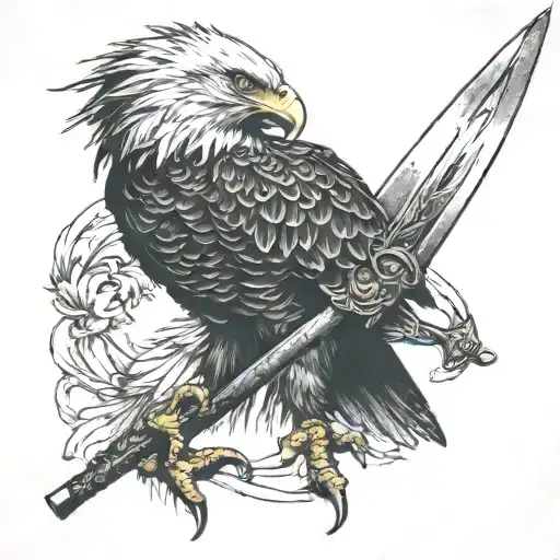 Eagle Carrying A Sword