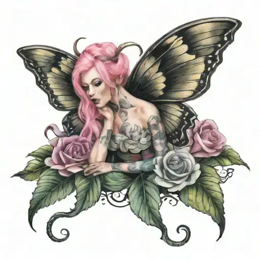 Pastelle Fairy Tattoo Artists With Tattoos And Pink Hair