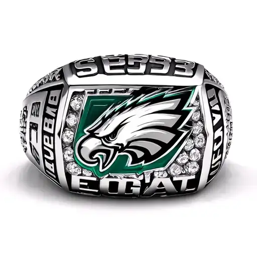Realistic Philadelphia Eagles Super Bowl 52 Ring