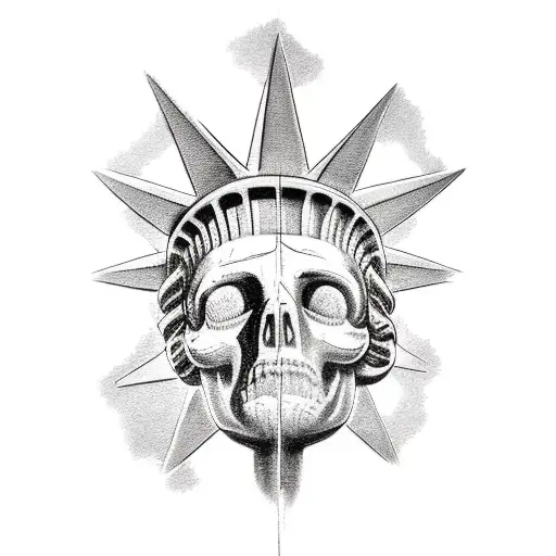Statue Of Liberty Turning Into A Skull