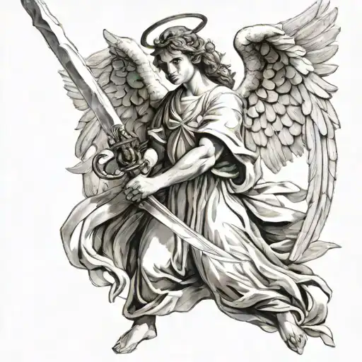 Angel Holding A Sword