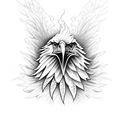 Eagle With Flames