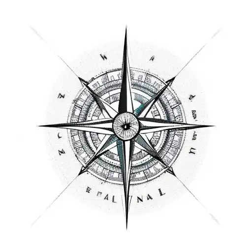 Compass With Travel Destinations