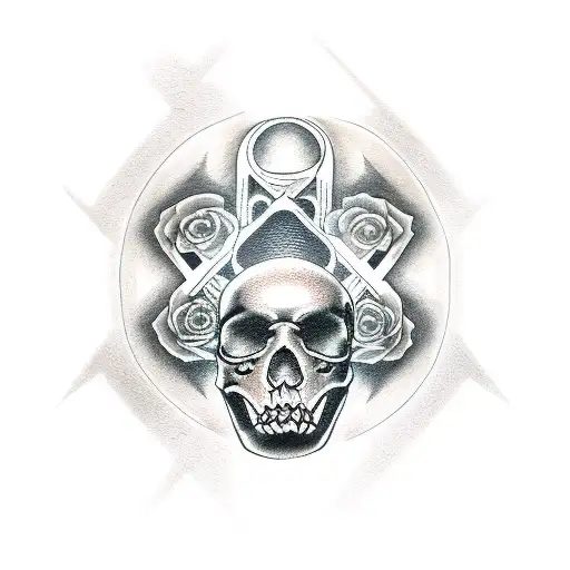 Memento Mori Tattoo With Hourglass