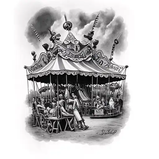 Creepy Carnival Scene