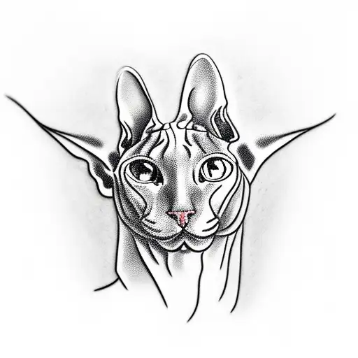 Sphynx Cat Head