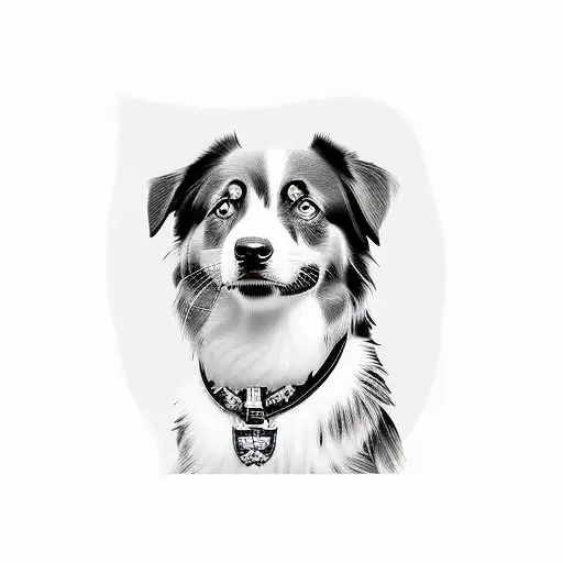 Mini Australian Shepherd In A Us Army Uniform