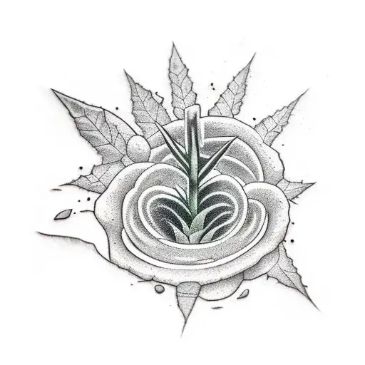 Plant Sprouting Through Concrete