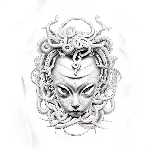 Medusa With Rinnegan Eyes