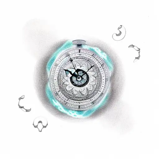 Broken Clock With Yin And Yang