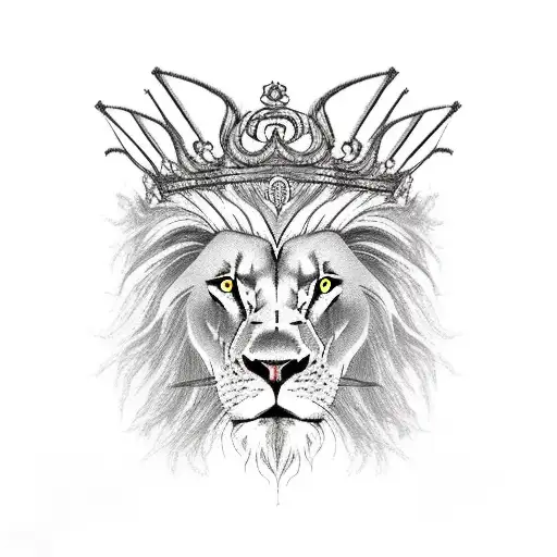 A Half Demon Half Lion Wearing A Crown And Holding The World