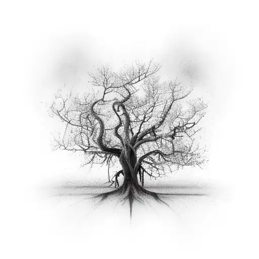 Long Tree Branch With An Empty Wooden Sign