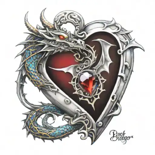Dragon Heart Locket Surrounded