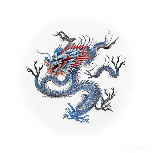 Chinese Dragon Tear Apart Skin