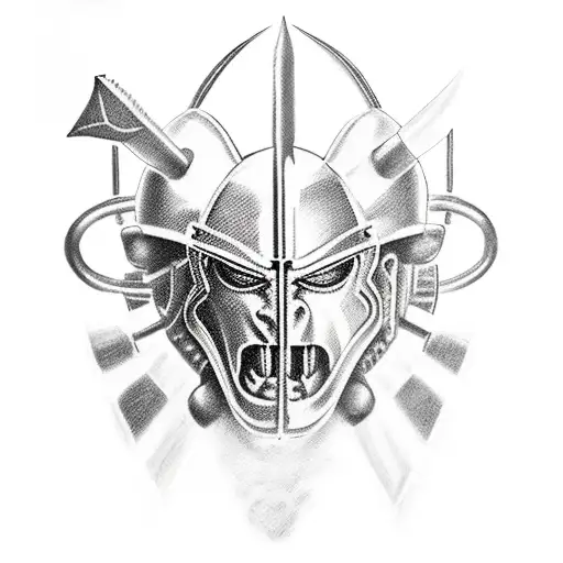 Spartan Attacking With Spear