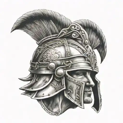 Roman Gladiator With Helmet