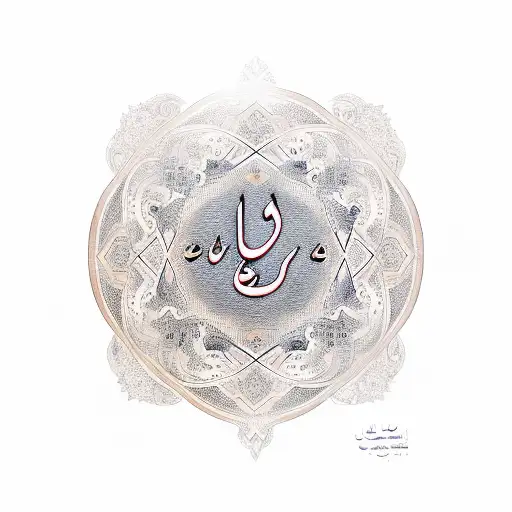 The Name 'Yassine' Written In Arabic Calligraphy With A Ying Yang Symbol Incorporated