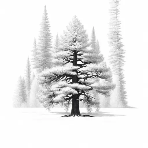 Ponderosa Pine Tree With Roots