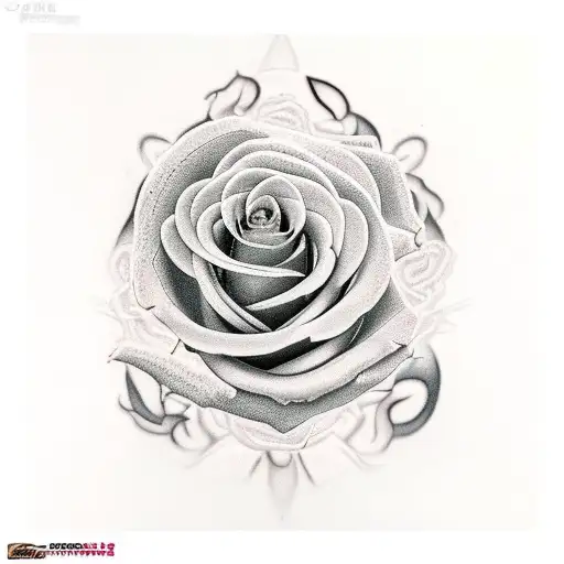 Snake Shedding Skin Wrapped Around Stem Rose