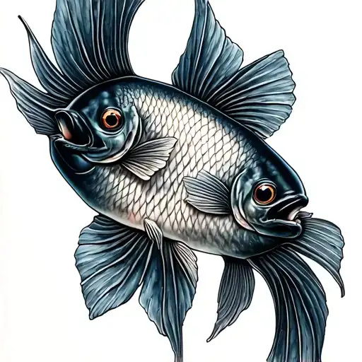 Two Fish Together Symbolizing The Client's Love