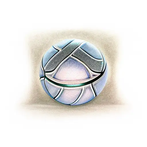 A Realistic Tattoo Of A Muscle Car Speeding Through A Basketball Court