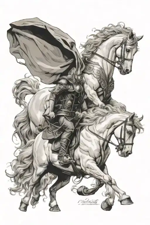 White Horse And Thor