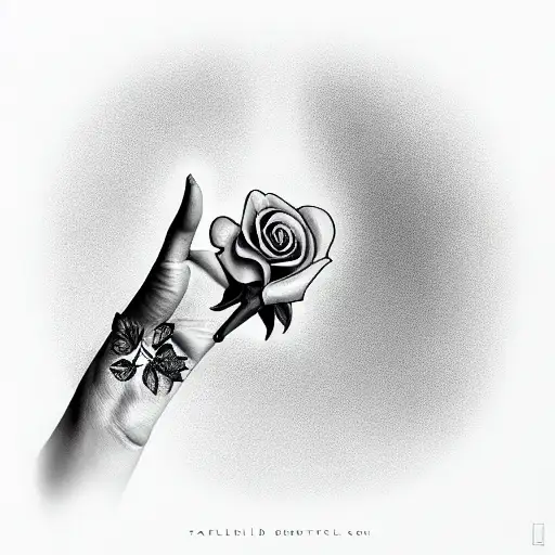 Cardinal Holding Yellow Rose With A Diamond In It