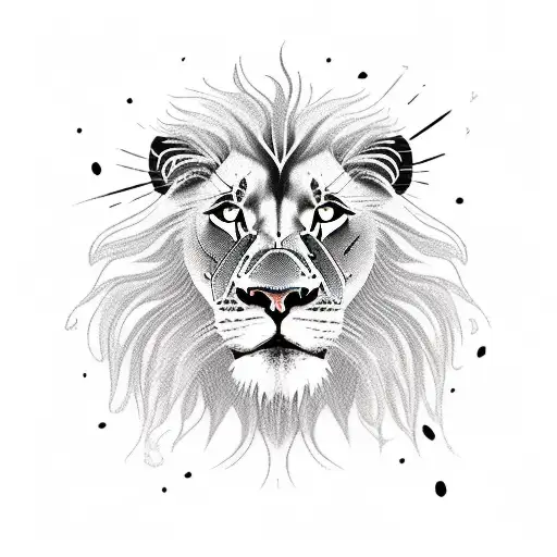 Combine A Lion And A Rose In A Unique And Abstract Way