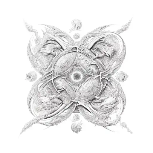 Love And Pleasure Intertwined In A Celestial Design