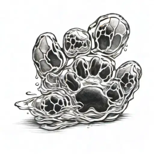 Icehockey Animal Paw Prints