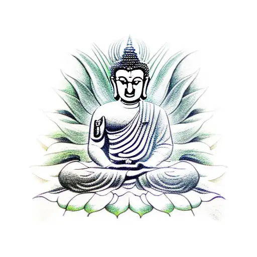Lord Buddha With Lotus Symbolism Of Parents