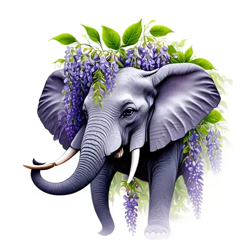 Wisteria Around Elephant Head