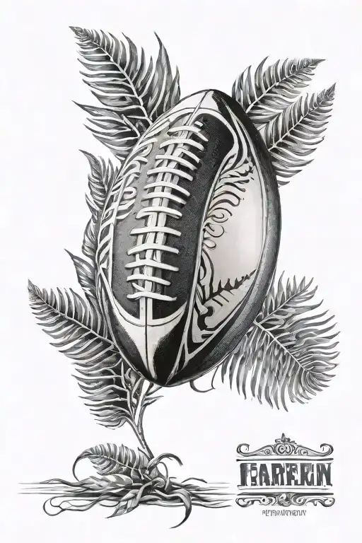 Half Clock Half Rugby Ball With Silver Fern