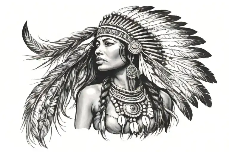 Indian Woman With Headdress