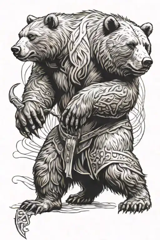 Warrior Bear Standing