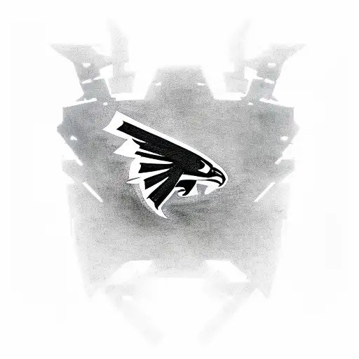 Atlanta Falcons Logo With A Space-themed Background