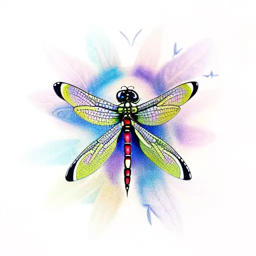 Dragonfly With Butterfly