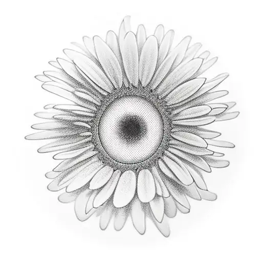 A Cloud-shaped Daisy Floating In The Air Surrounded By Silence
