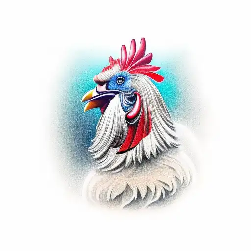 A Majestic Rooster Wearing A Boxing Championship Belt