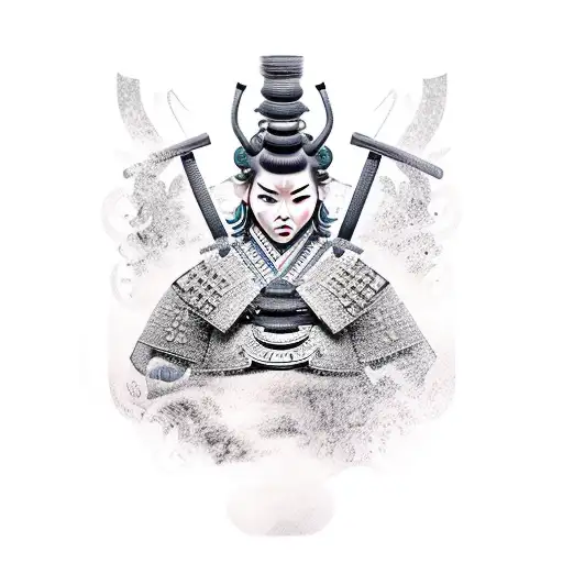 Japonese Samurai Oni Girl