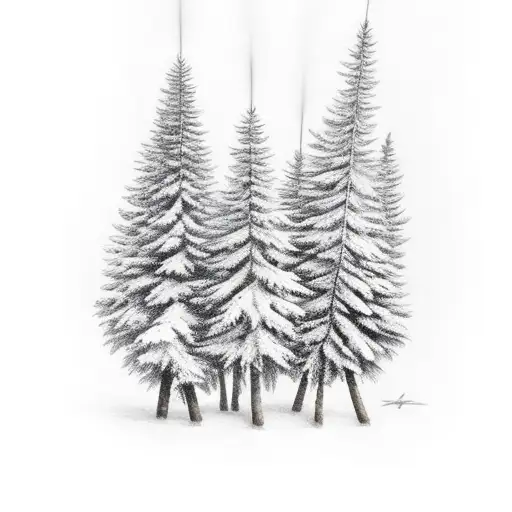 Spruce Tree With Lighting Bolt