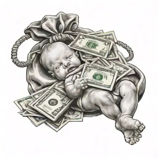 Baby With Money Bag