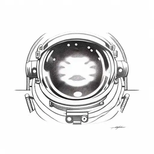An Astronaut In A Spacesuit Is Reflected In The Eye