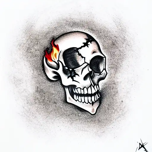 Skull And Fire