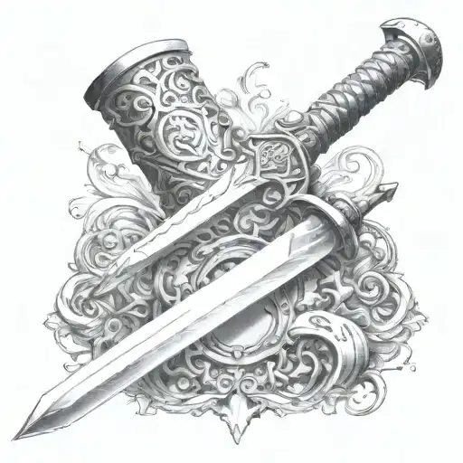 Sword Being Forged And Beaten