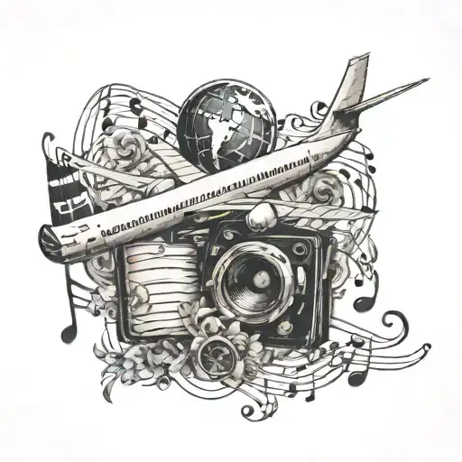 Music Notes & Airplane & It Themed